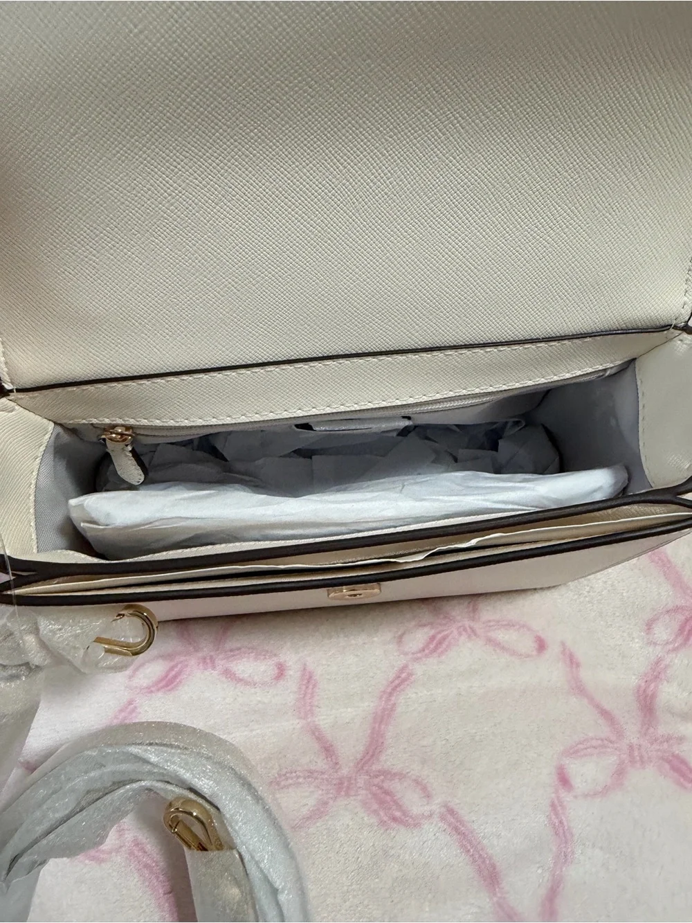 kate spade Cream Saffiano Top-Handle Satchel